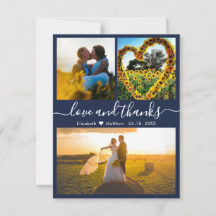 Foto van Love and Bedankt Script Navy Weddenschap