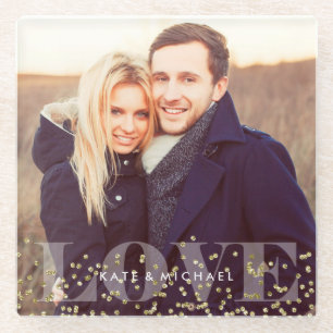 Foto van Love and Sparkles Glazen Onderzetter