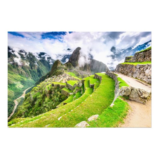 Foto van Machu Picchu Afdruk (Voorkant)