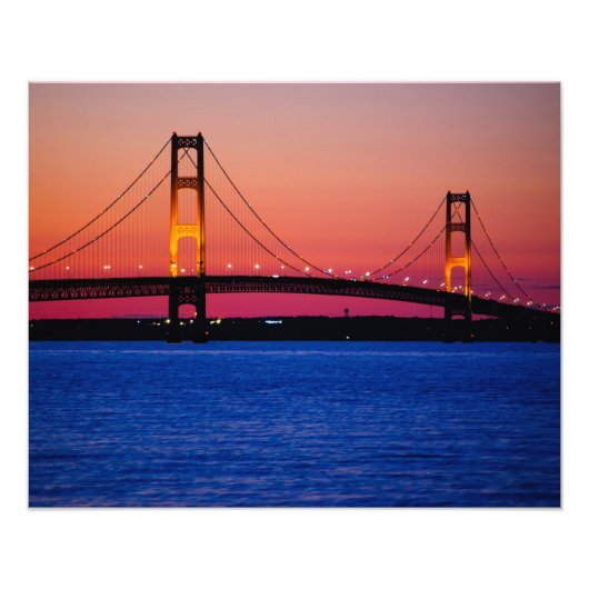 foto van Mackinac Bridge Afdruk (Voorkant)