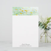 Foto van madeliefjes in een veld briefpapier (Staand voorkant)