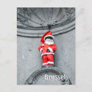 foto van Manneken Pis in Brussel België  Briefkaart