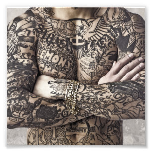 Foto van mannelijk Tattoo Afdruk