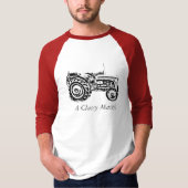 foto van Mannen van grijs massey-gisttractor T-shirt (Voorkant)