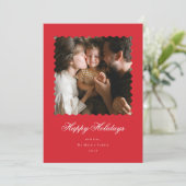 Foto van mantelschelp feestdagenkaart (Staand voorkant)