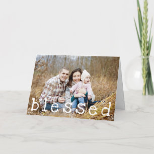 Foto van Maple Leaf Blessed Family Thanksgiving Kaart
