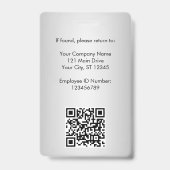 Foto van medewerker QR Code Business Logo Silver I Badge (Achterkant)
