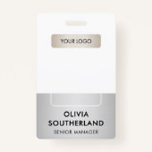 Foto van medewerker QR Code Business Logo Silver I Badge (Voorkant)