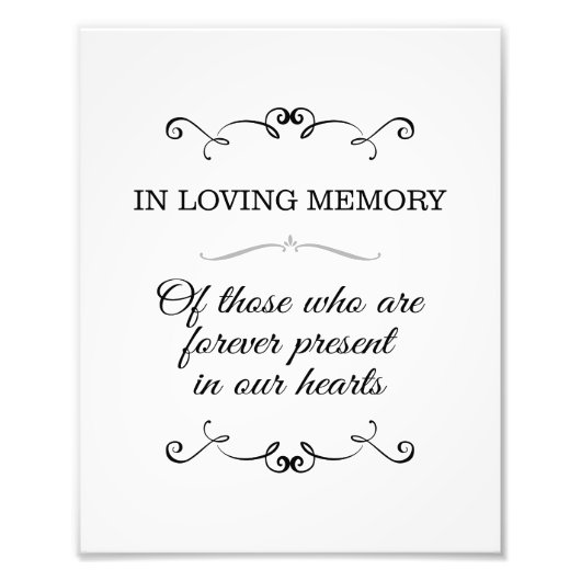 Foto van Memory Wedding Sign Afdruk (Voorkant)