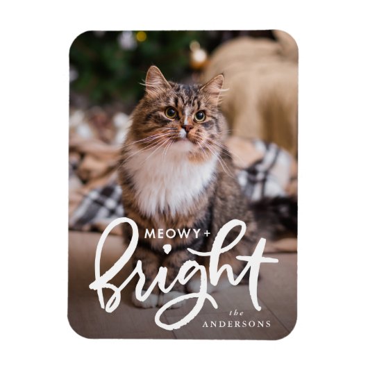 Foto van Meowy en Bright Cat Magneet (Verticaal)