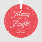 Foto van Merry and Bright Modern Red Stars Ornament (achterkant)