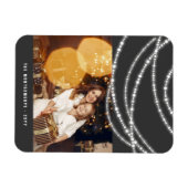 Foto van Merry & Bright Kerstmis met mousserende l Magneet (Horizontaal)