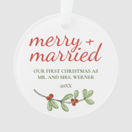 Foto van Merry en Married Acrylversiering Ornament
