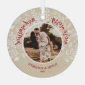 Foto van Merry en Married Glas Ornament (Achterkant)