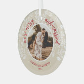 Foto van Merry en Married Glas Ornament (Voorkant links)