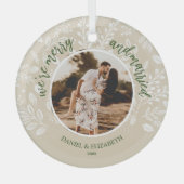 Foto van Merry en Married Glas Ornament (Voorkant)