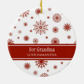 Foto van Merry kerst Grandma Ornament Red (Achterkant)