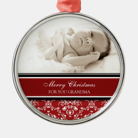 Foto van Merry kerst Grandma Ornament Red (Voorkant)