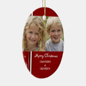 Foto van Merry kerst Grootouders Ornament (Rechts)