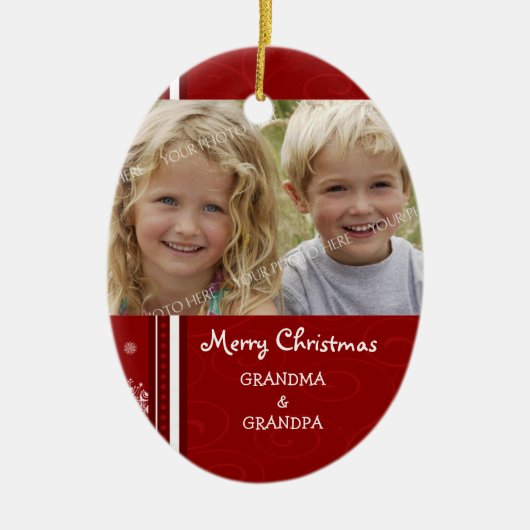 Foto van Merry kerst Grootouders Ornament (Voorkant)