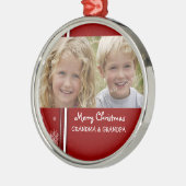 Foto van Merry kerst Grootouders Ornament (Links)