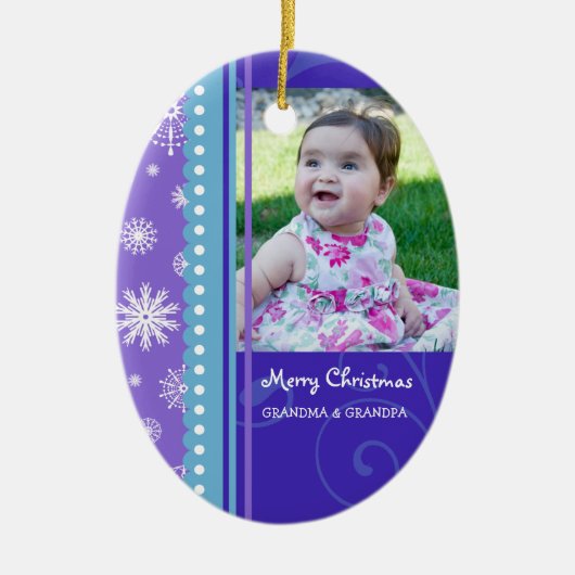 Foto van Merry kerst Grootouders Ornament (Voorkant)