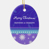 Foto van Merry kerst Grootouders Ornament (Achterkant)