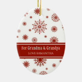 Foto van Merry kerst Grootouders Ornament Red (Achterkant)