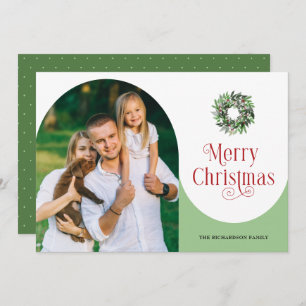 Foto van Merry kerst Modern Feestdagenkaart