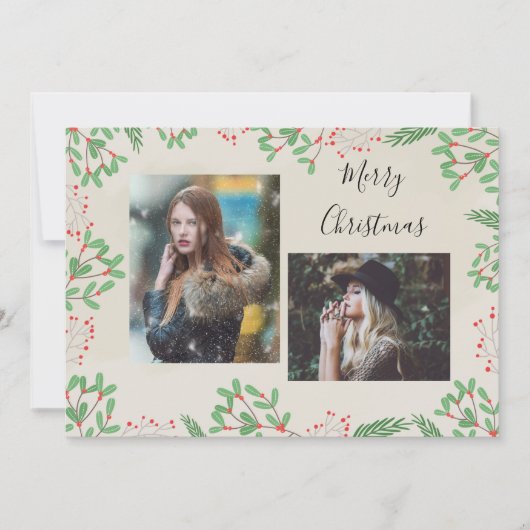 Foto van Merry kerst Two Feestdagenkaart (Voorkant)