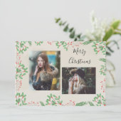 Foto van Merry kerst Two Feestdagenkaart (Staand voorkant)