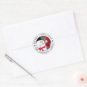 Foto van Merry Kerstfeestay Ronde Sticker (Envelop)