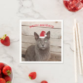 Foto van Merry Kerstkat Servet (Insitu)