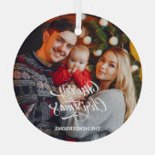 Foto van Merry Kerstry Glas Ornament (Achterkant)