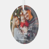 Foto van Merry Kerstry Glas Ornament (Voorkant links)