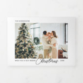 Foto van Merry Kerstscript Drieluik Wenskaart (Cover)