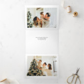 Foto van Merry Kerstscript Drieluik Wenskaart (Binnen)