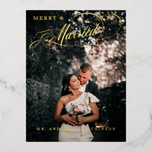 Foto van Merry & Married Elegant Folie Feestdagen Briefkaart