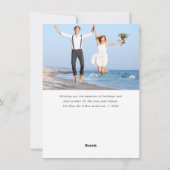 Foto van Merry & Married Hand Lettered Feestdagenkaart (Achterkant)