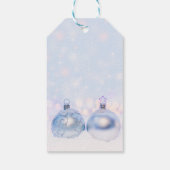 Foto van metallische kerstbalken cadeaulabel (Achterkant)