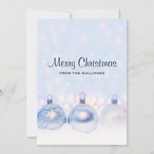 Foto van metallische kerstbalken feestdagenkaart