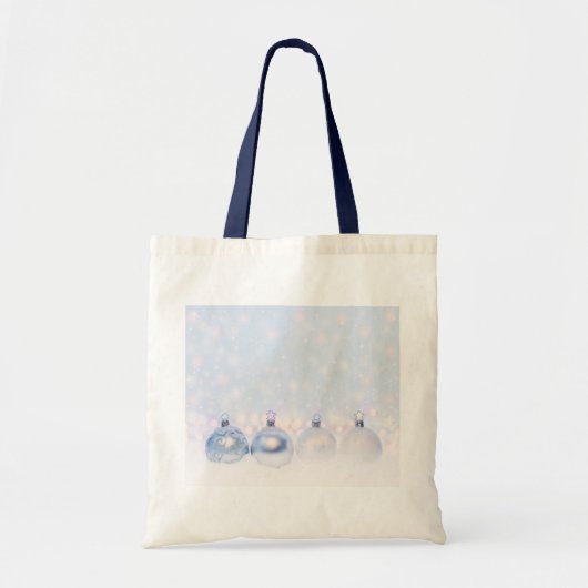 Foto van metallische kerstbalken tote bag (Voorkant)