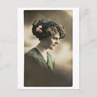  foto van mevrouw uit de jaren twintig briefkaart