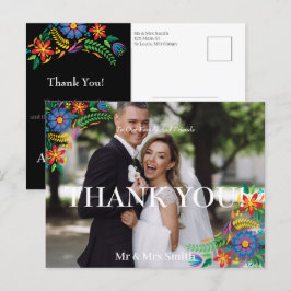 Foto van Mexicaanse bloemen Dank u Briefkaart