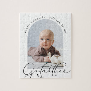 Foto van minimalistisch godmoersvoorstel legpuzzel