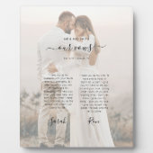 Foto van minimalistisch Jubileum Wedding Vows Fotoplaat (Voorkant)