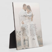 Foto van minimalistisch Jubileum Wedding Vows Fotoplaat (Zijkant)