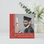 Foto van modern Afstuderen Aankondiging (Staand voorkant)