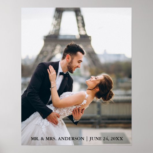 Foto van Modern and Elegant Wedding Poster (Voorkant)