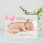 Foto van Modern Baby Girl Aankondiging (Staand voorkant)